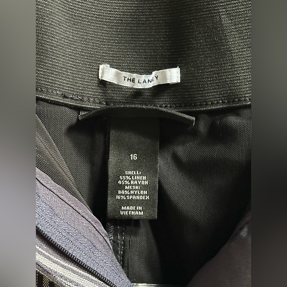 NEW Lane Bryant ‘The Laney’ Slate Blue Stripe Crop High Rise Wide Leg Pants 16 - Picture 4 of 9